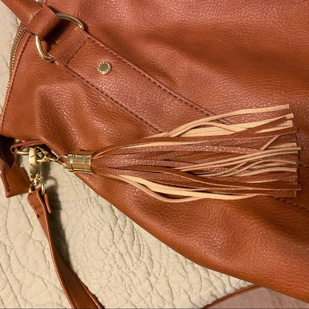 Steve Madden Cognac Tassel Hobo/Satchel Bag - Picture 7 of 11
